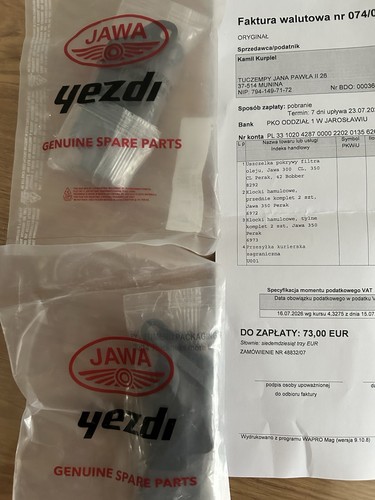 Bremsbeläge jawa 350 perak - 350,